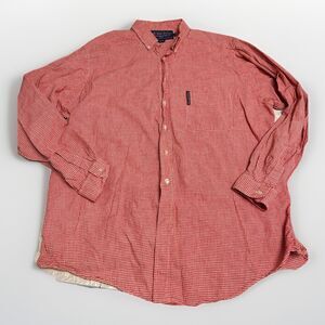 Vtg Abercrombie & Fitch The Big Shirt Mens L Plaid Button Down cotton 90s Y2K